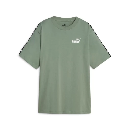 Футболка женская Puma ESS Tape Tee эвкалиптового цвета