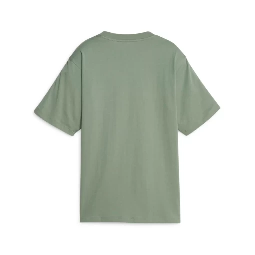 Футболка женская Puma ESS Tape Tee эвкалиптового цвета