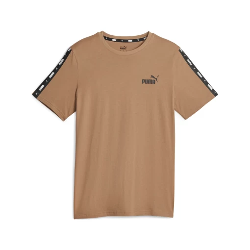 Футболка мужская Puma ESS+ Tape Tee светло-коричневого цвета