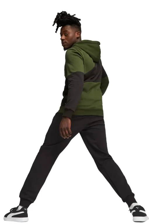 Спортивный костюм мужской Puma Hooded Tracksuit хаки-черного цвета