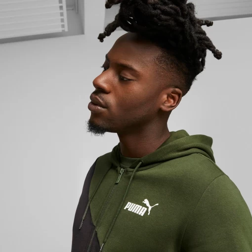 Спортивный костюм мужской Puma Hooded Tracksuit хаки-черного цвета