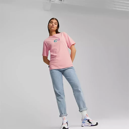Футболка жіноча Puma Downtown Graphic рожевого кольору