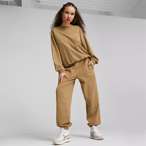 Світшот жіночий Puma Downtown Oversized світло-коричневого кольору