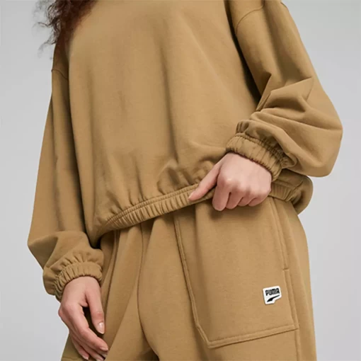 Світшот жіночий Puma Downtown Oversized світло-коричневого кольору