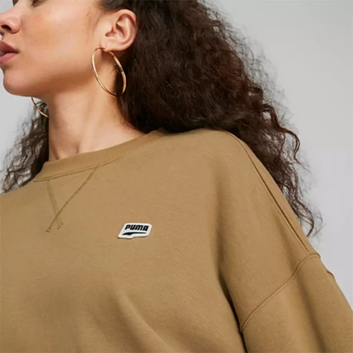 Світшот жіночий Puma Downtown Oversized світло-коричневого кольору