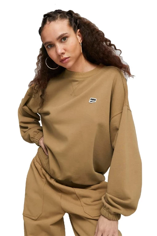 Світшот жіночий Puma Downtown Oversized світло-коричневого кольору
