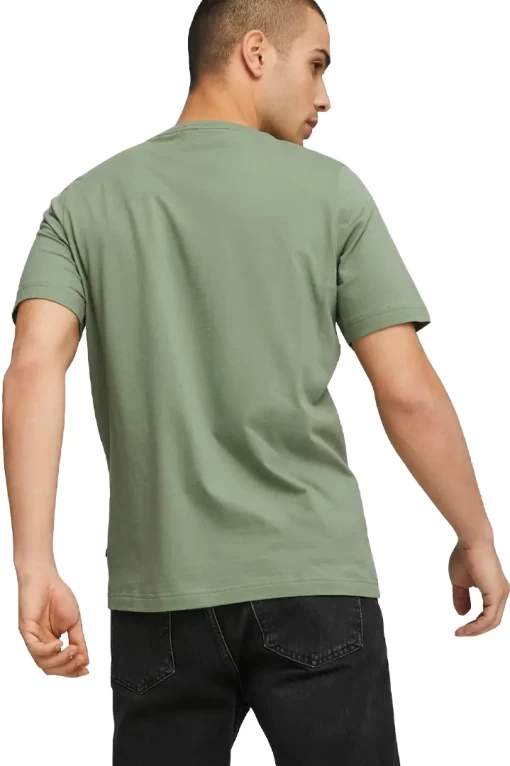 Футболка мужская Puma ESS Logo Tee эвкалиптового цвета