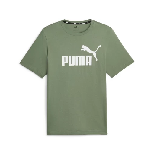 Футболка мужская Puma ESS Logo Tee эвкалиптового цвета