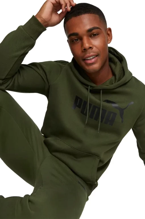 Худи мужское Puma ESS Big Logo Hoodie цвет хаки