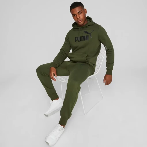 Худи мужское Puma ESS Big Logo Hoodie цвет хаки