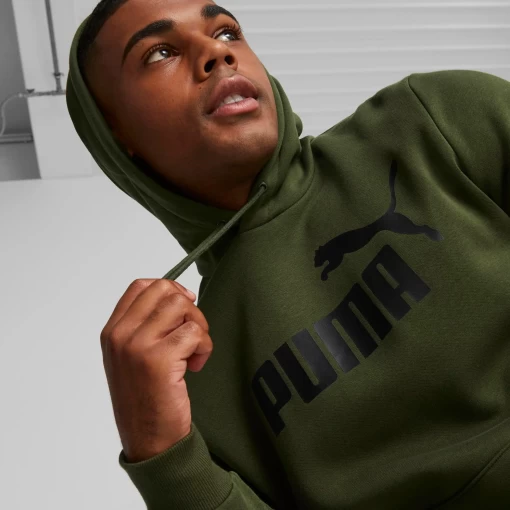 Худи мужское Puma ESS Big Logo Hoodie цвет хаки