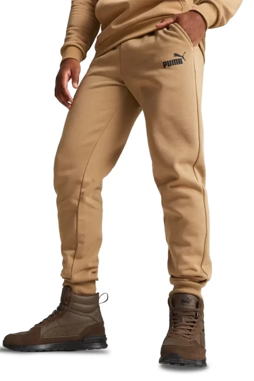 Спортивные брюки мужские Puma ESS Logo Pants песочного цвета