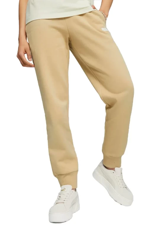 Спортивные брюки женские Puma ESS Sweatpants бежевого цвета