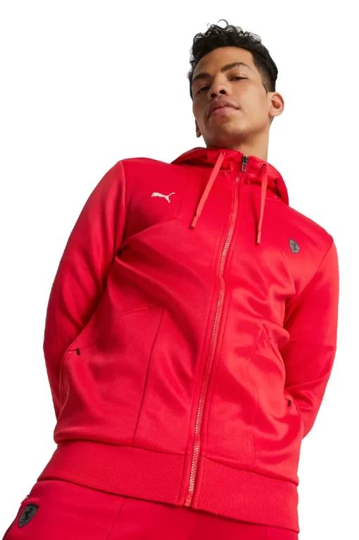 Куртка спортивна чоловіча Puma Ferrari Style Hdd Sweat Jckt червоного кольору