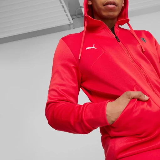 Куртка спортивна чоловіча Puma Ferrari Style Hdd Sweat Jckt червоного кольору