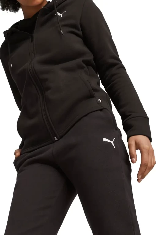Спортивний костюм жіночий Puma Classic Hooded Tracksuit FL чорного кольору