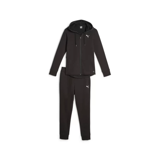 Спортивний костюм жіночий Puma Classic Hooded Tracksuit FL чорного кольору