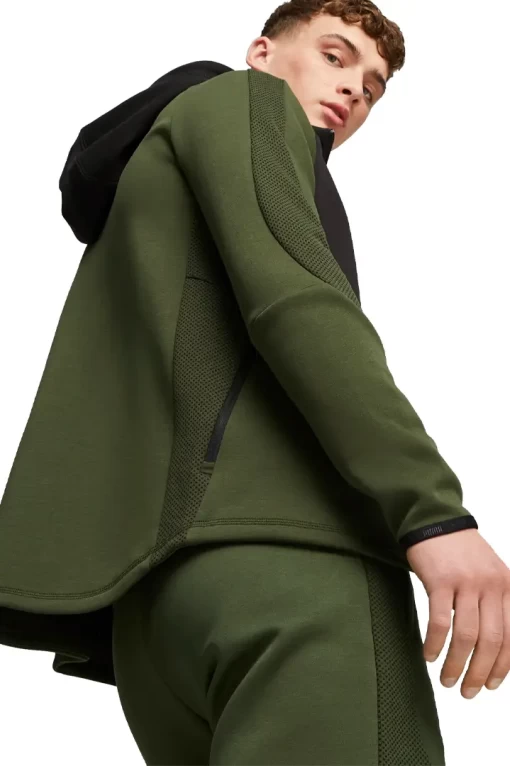 Худи мужское Puma Evostripe Full-Zip Hoodie цвет хаки