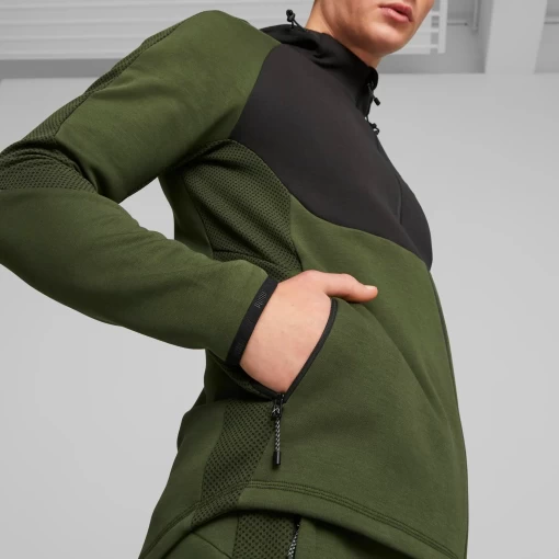 Худи мужское Puma Evostripe Full-Zip Hoodie цвет хаки