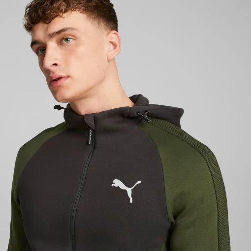 Худи мужское Puma Evostripe Full-Zip Hoodie цвет хаки