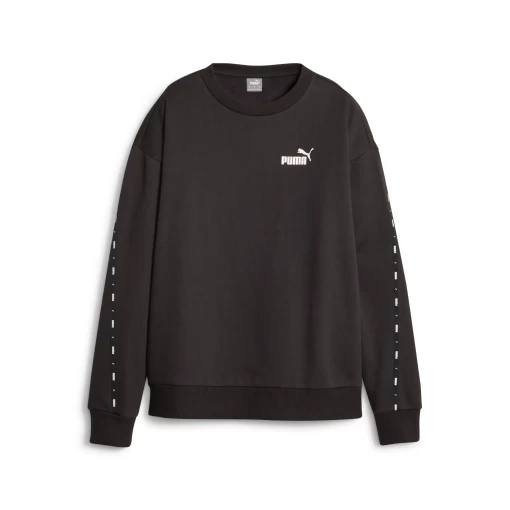 Свитшот женский Puma ESS Tape Crew черного цвета