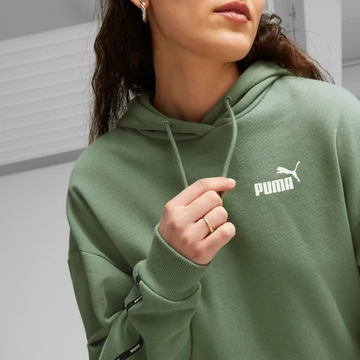 Худі жіноче Puma ESS Tape Hoodie евкаліптового кольору