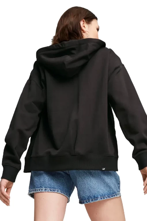 Толстовка женская Puma Her Full-Zip Hoodie TR черного цвета