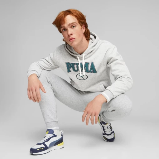 Худи мужское Puma Squad Hoodie светло-серого цвета