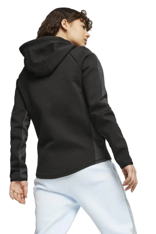 Худи женское Puma Evostripe Full-Zip Hoodie черного цвета