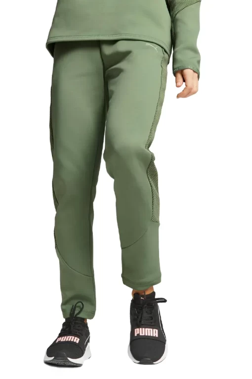 Спортивные брюки женские Puma Evostripe High-Waist Pants эвкалиптового цвета
