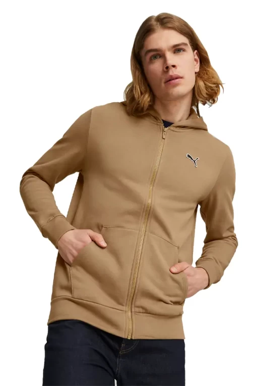Толстовка мужская Puma Better Essentials FZ светло-коричневого цвета