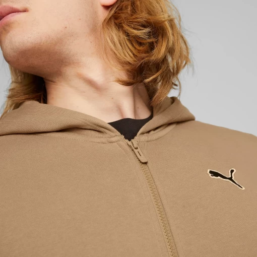 Толстовка мужская Puma Better Essentials FZ светло-коричневого цвета
