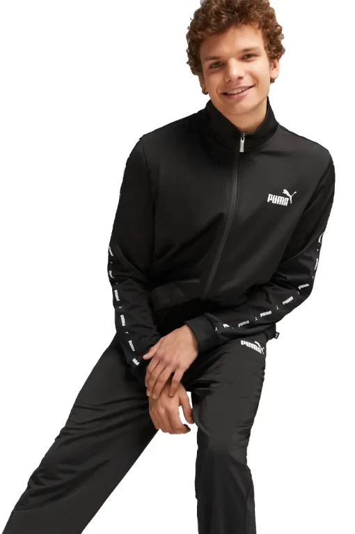 Спортивный костюм мужской Puma Tape Poly Suit черного цвета 67742901