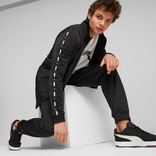 Спортивный костюм мужской Puma Tape Poly Suit черного цвета 67742901