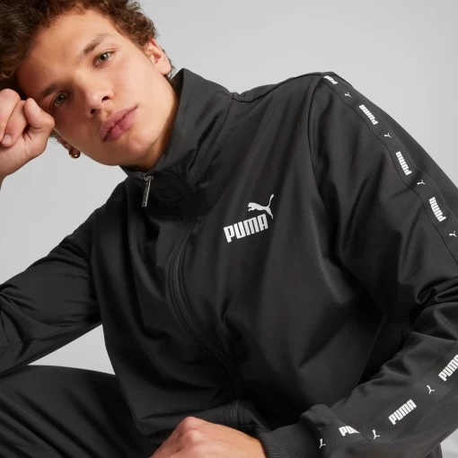 Спортивный костюм мужской Puma Tape Poly Suit черного цвета 67742901