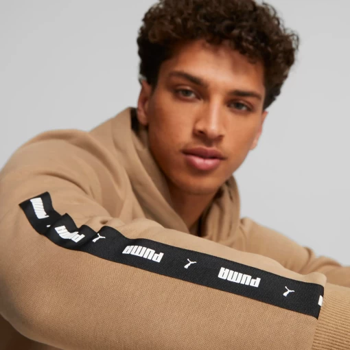 Худи мужское Puma ESS+ Tape Hoodie песочного цвета