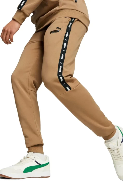 Спортивні штани чоловічі Puma ESS+ Tape Sweatpants пісочного кольору