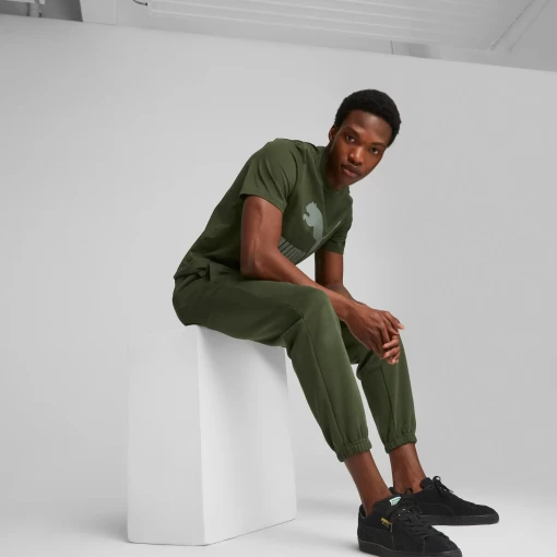 Спортивні штани чоловічі Puma Classics Sweatpants колір хакі
