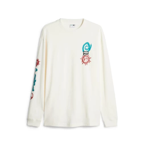 Лонгслів чоловічий Puma Downtown LS Tee білого кольору