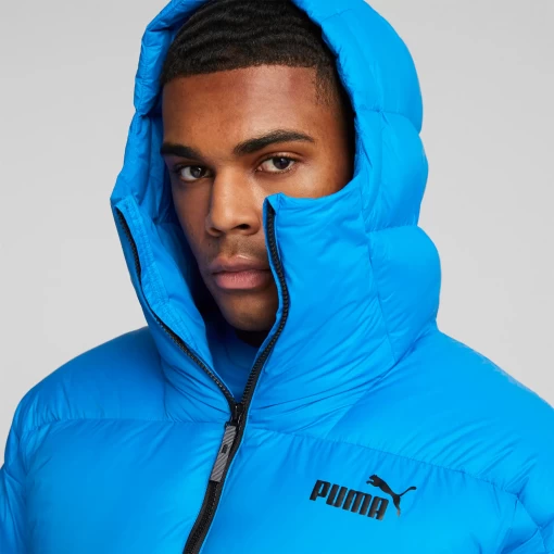 Куртка пуховик чоловіча Puma Hooded Ultra Down Puffer блакитного кольору