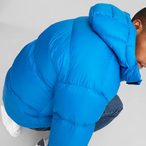 Куртка пуховик чоловіча Puma Hooded Ultra Down Puffer блакитного кольору