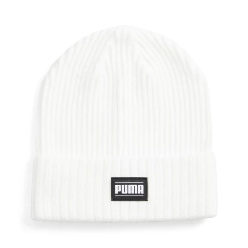 Шапка Puma Ribbed Classic Cuff Unisex Beanie білого кольору
