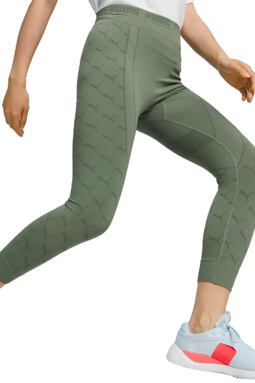 Легінси жіночі Puma Evoknit 7/8 Tights евкаліптового кольору