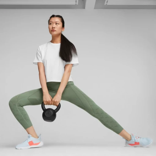 Легінси жіночі Puma Evoknit 7/8 Tights евкаліптового кольору