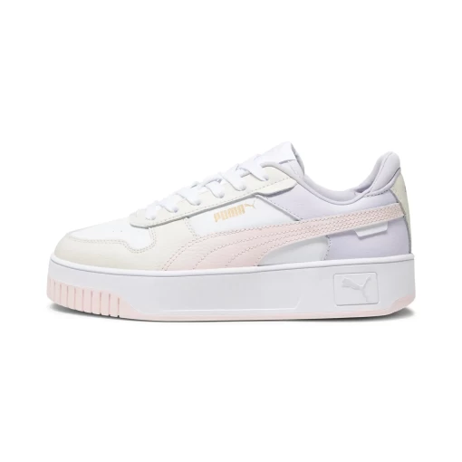 Кроссовки женские Puma Carina Street бело-бежево-сиреневого цвета