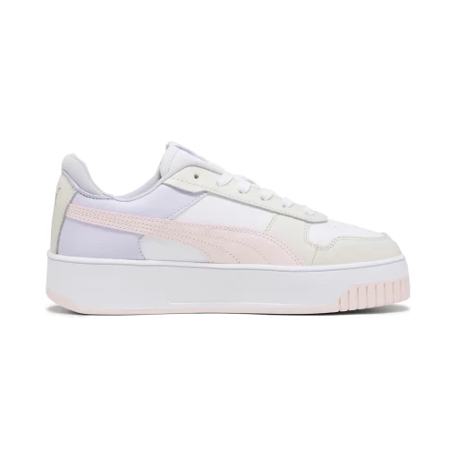 Кроссовки женские Puma Carina Street бело-бежево-сиреневого цвета
