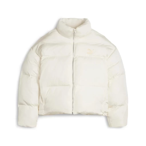 Куртка женская Puma Classics Oversized Puffer бело-молочного цвета