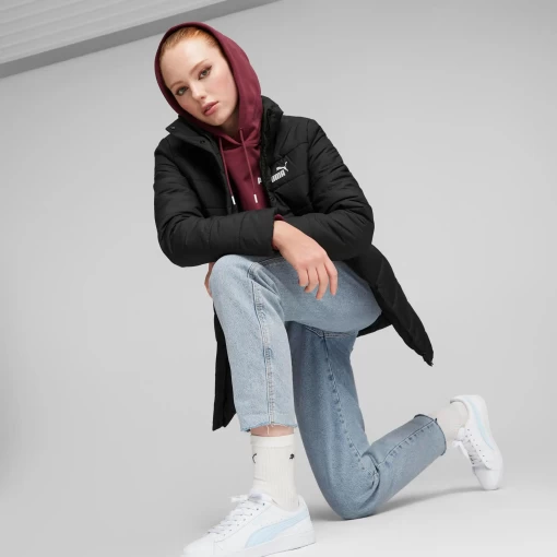 Куртка спортивна жіноча Puma ESS+ Padded Jacket чорного кольору 67536401