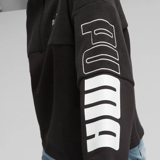 Худи женское Puma Power Colorblock Crew черного цвета