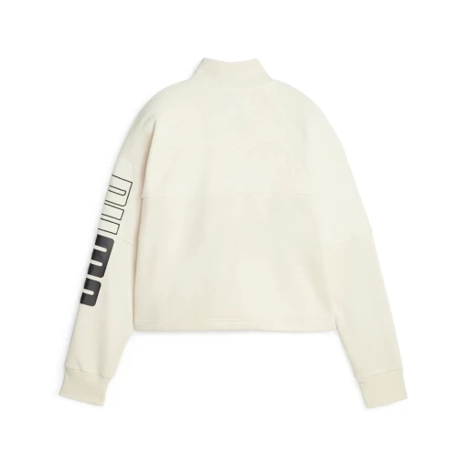 Худи женское Puma Power Colorblock Crew молочного цвета